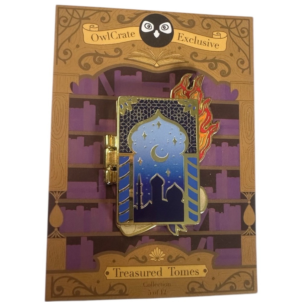 OwlCrate We Hunt the Flame Treasured Tomes Enamel Pin Exclusive